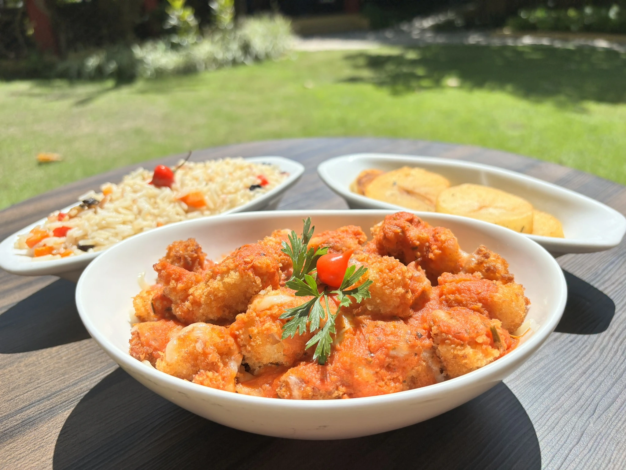 Parmegiana de Camarão do Restaurante Maracajú Comfort Food